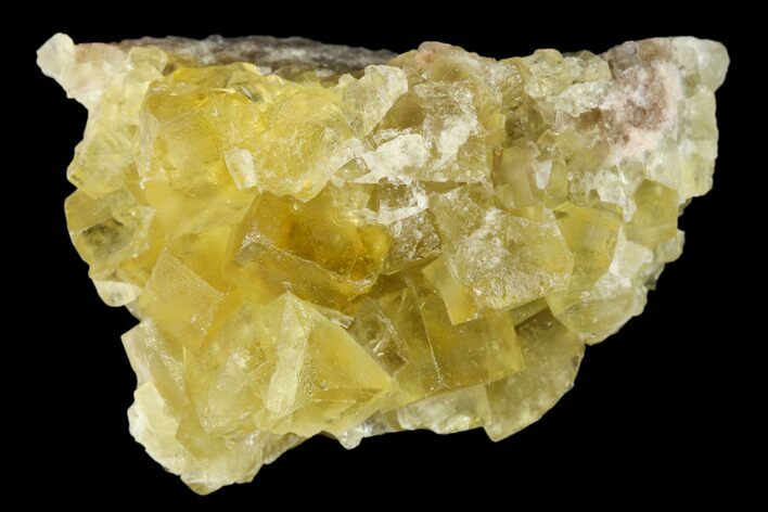 Yellow Cubic Fluorite Crystal Cluster - Morocco #173955